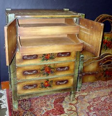 Highboy shown with doors open.